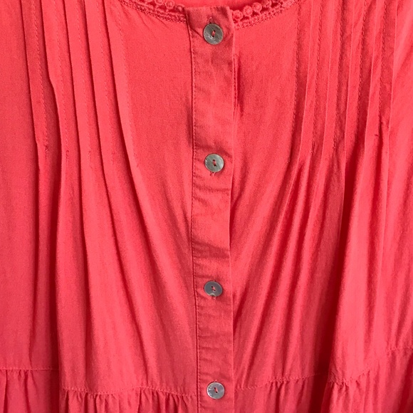 ROAMANS Lace Embroidered Tunic Babydoll Rayon Coral Women’s Plus Size 14W 1X - Picture 3 of 16